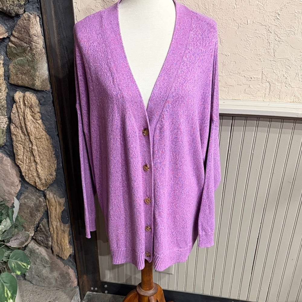 Candace Cameron Bure Lavender Cardigan Sweater